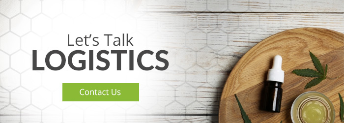 "Let's talk logistics" button for CBD extraction