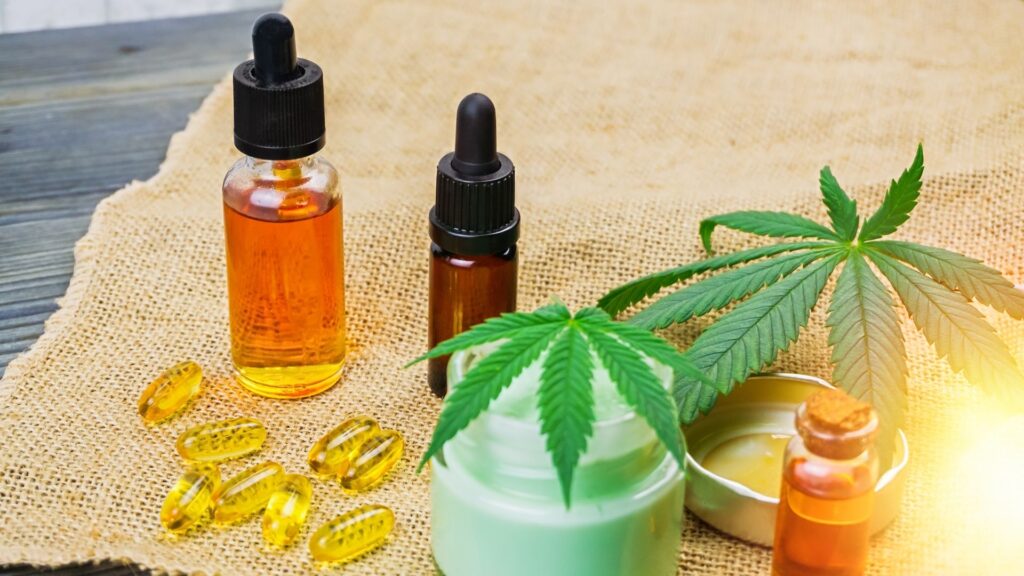 Array of CBD products