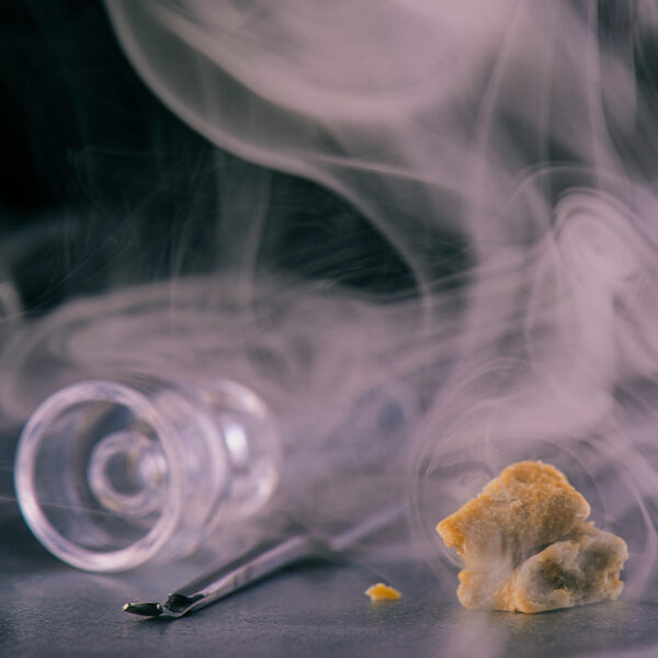 wax with a dab tool and oil rig nail.